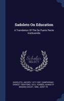 Sadoleto On Education