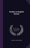 Studies in English Syntax
