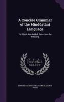 A Concise Grammar of the Hindústání Language