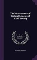 The Measurement of Certain Elements of Hand Sewing