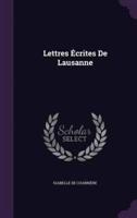 Lettres Écrites De Lausanne