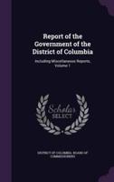 Report of the Government of the District of Columbia