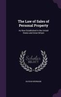 The Law of Sales of Personal Property