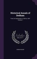 Historical Annals of Dedham