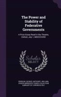 The Power and Stability of Federative Governments