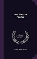 John Watts De Peyster