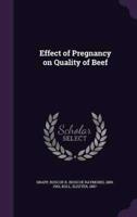Effect of Pregnancy on Quality of Beef