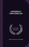 Hyperbolic Functions 1931