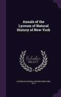 Annals of the Lyceum of Natural History of New-York