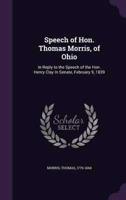Speech of Hon. Thomas Morris, of Ohio