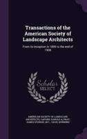 Transactions of the American Society of Landscape Architects