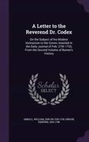 A Letter to the Reverend Dr. Codex