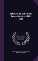 Minutes of the Salem Peace Society, 1818-1826