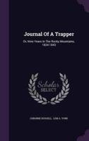 Journal Of A Trapper