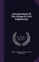 Announcement Of The College Of Civil Engineering
