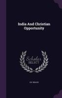 India And Christian Opportunity