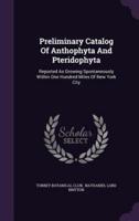 Preliminary Catalog Of Anthophyta And Pteridophyta
