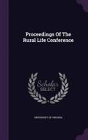 Proceedings Of The Rural Life Conference