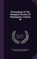 Proceedings Of The Biological Society Of Washington, Volume 26