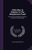 Celtic Mss. In Relation To The Macpherson Fraud