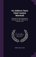 An Address Upon Chief Justice Marshall