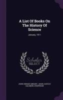 A List Of Books On The History Of Science