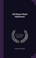 Old Home Week Addresses