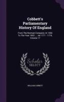 Cobbett's Parliamentary History Of England