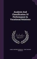 Analysis And Classification Of Performance In Vocational Relations