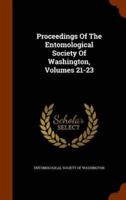 Proceedings Of The Entomological Society Of Washington, Volumes 21-23