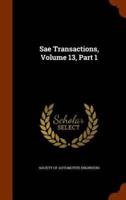 Sae Transactions, Volume 13, Part 1