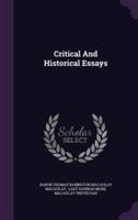 Critical And Historical Essays