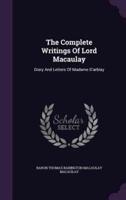 The Complete Writings Of Lord Macaulay