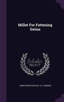 Millet For Fattening Swine