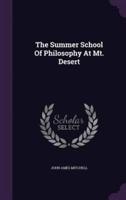 The Summer School Of Philosophy At Mt. Desert