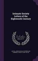 Intimate Society Letters of the Eighteenth Century
