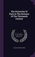 The University Of Paris In The Sermons Of The Thirteenth Century