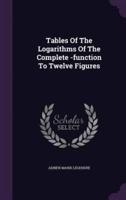 Tables Of The Logarithms Of The Complete -Function To Twelve Figures