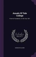 Annals Of Yale College