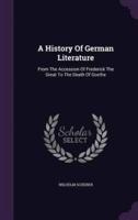 A History Of German Literature