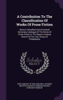 A Contribution To The Classification Of Works Of Prose Fiction