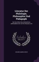 Literatur Der Philologie, Philosophie Und Pädagogik