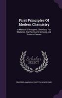 First Principles Of Modern Chemistry