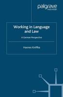 Working in Language and Law