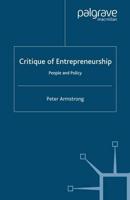 Critique of Entrepreneurship : People and Policy