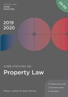 Core Statutes on Property Law 2019-20