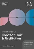 Core Statutes on Contract, Tort and Restitution