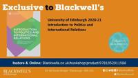 University of Edinburgh 2020-21 Introduction to Politics and International Relations first year custom book
