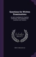 Questions for Written Examinations