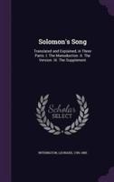 Solomon's Song